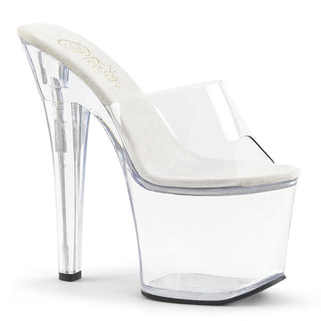 Clear Platform Slide Heels